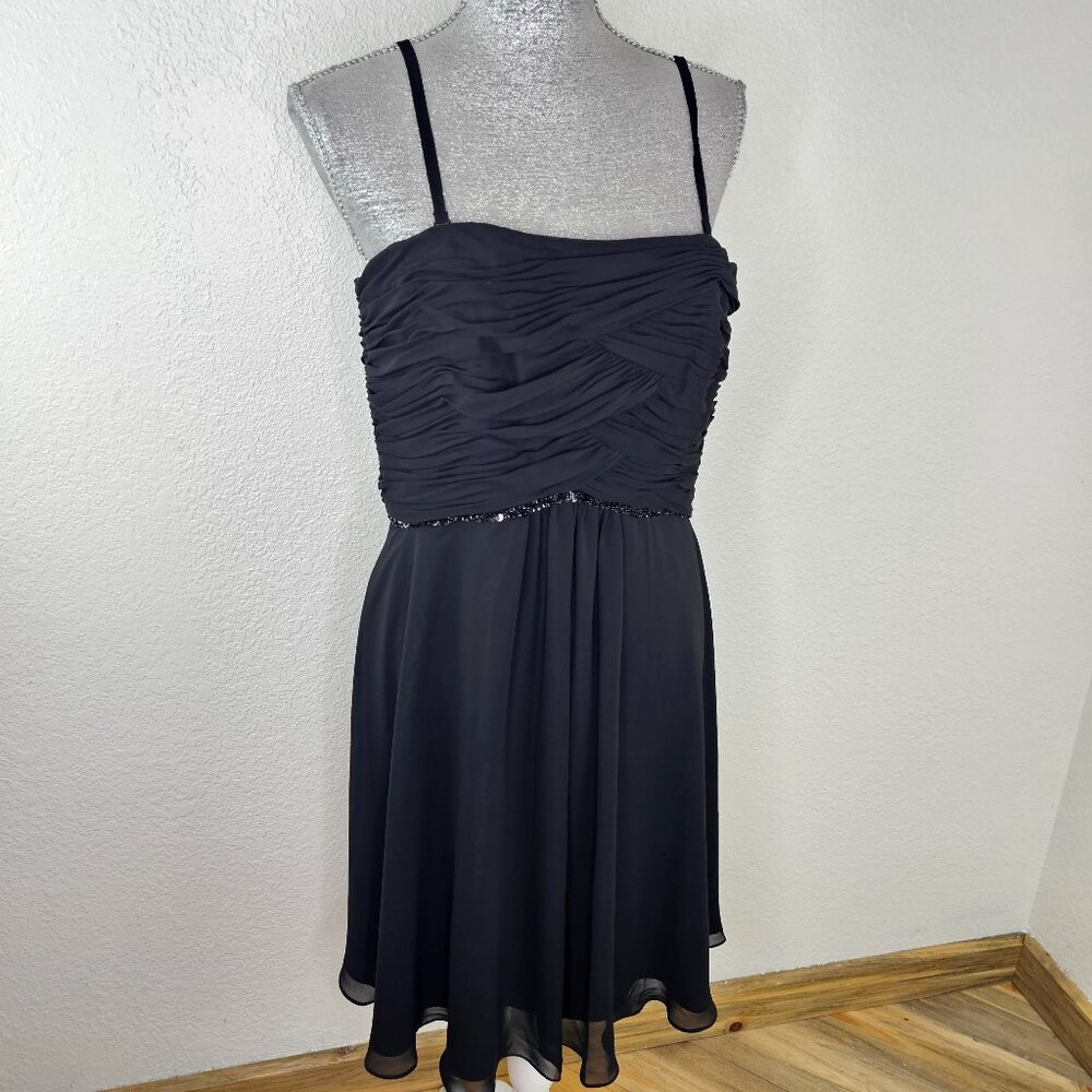 White House Black Market Black Fit & Flare Dress, Size 12